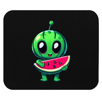 Discover Green Alien meets Juicy Watermelon Mouse Pads