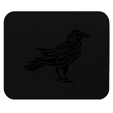 Discover Tribal Raven BLACK Mouse Pads