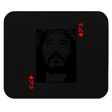 Discover Jesus Is King Jesus King Of Hearts Card Christian Mouse Pads
