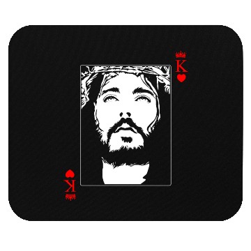 Discover Jesus Is King Jesus King Of Hearts Card Christian Mouse Pads