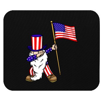Discover 4th of July Gnome Dab Mouse Pads