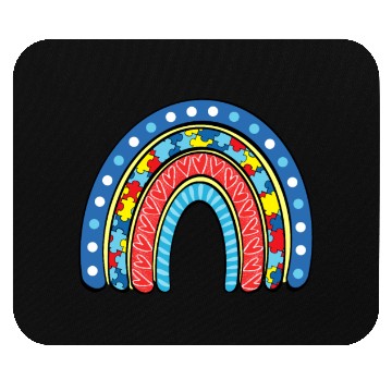 Discover Autism Rainbow Mouse Pads