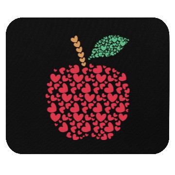 Discover Heart Apple Teacher Valentines Day Gift Mouse Pads