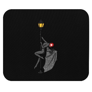 Discover Mothman Pole Dancing On A Street Lamp Funny Mouse Pads