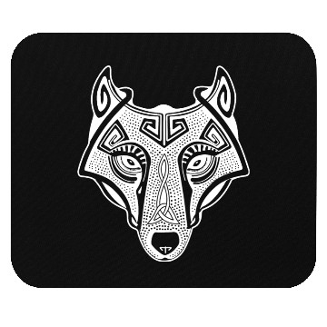 Discover Viking wolf white Fenrir valhalla Mouse Pads
