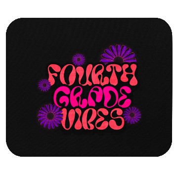 Discover Fourth Grade Vibes for School Guys Neon Colors Flo Mouse Pads