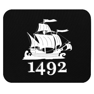 Discover Columbus Day 1492 Christopher Kolumbus Mouse Pads
