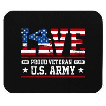 Discover Love And Proud Us Army Veteran Mouse Pads