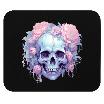 Discover Pastel Goth Floral Skull Mouse Pads