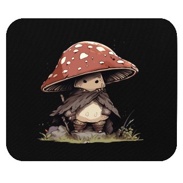 Discover Cute Mushroom Warrior Mouse Pads