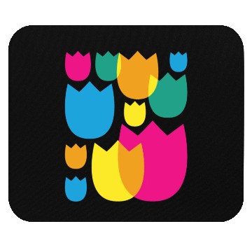 Discover Tulips Retro Florist Flowers Tulip Mouse Pads