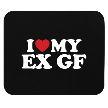 Discover I Love My Ex Girlfriend I Heart Groovy Mouse Pads