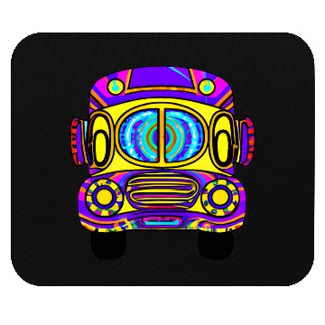 Discover Tie Dye School Bus Mouse Pads