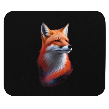 Discover red fox beautiful Mouse Pads illustration