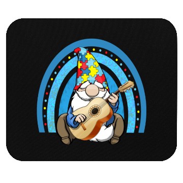 Discover Autism Gnome Rainbow Mouse Pads