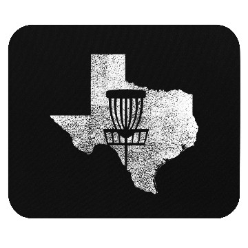Discover Texas Disc Golf State with Basket Distressed Graph Mouse Pads