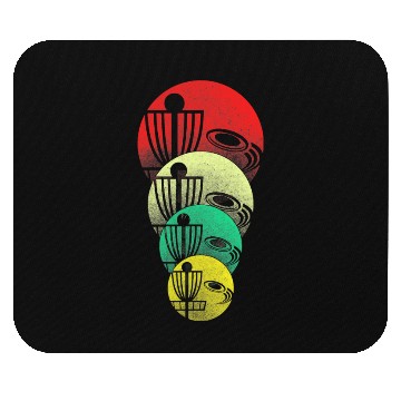 Discover Retro Frisbee Disc Golf Mouse Pads