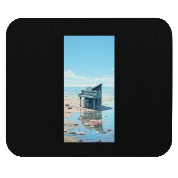 Discover Beach and piano Mouse Pads