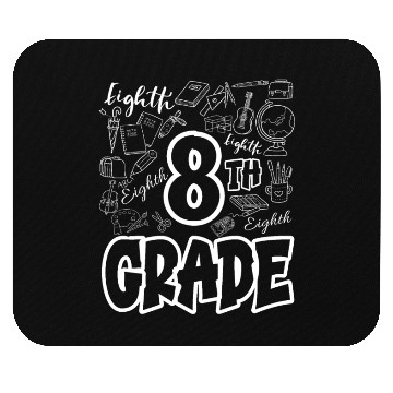 Discover 8th Eighth Grade Typography Back To School Team Mouse Pads