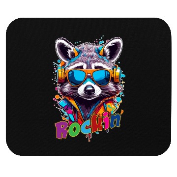Discover Rockin Raccoon Mouse Pads