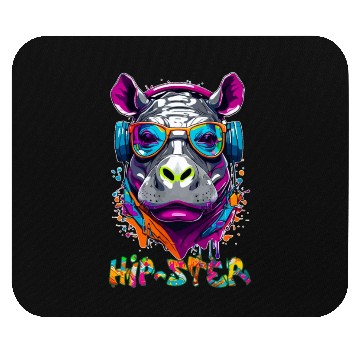 Discover Hipster hippo Mouse Pads