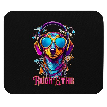 Discover Rockstar Dachshund Mouse Pads