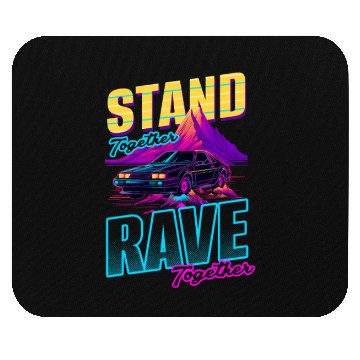 Discover Edm Rave Stand Rave Together Synthwave Mouse Pads