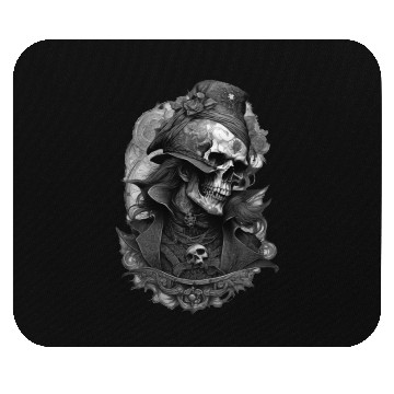 Discover girl skull Mouse Pads