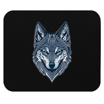 Discover Beautiful wolf face Mouse Pads