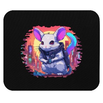 Discover Zephyr // Cyberpunk Chinchilla Mouse Pads