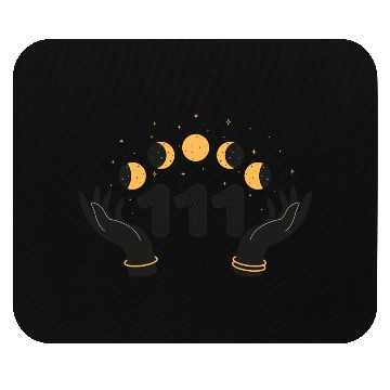 Discover Angel Numbers 111 Moon Cycle Hands Mouse Pads