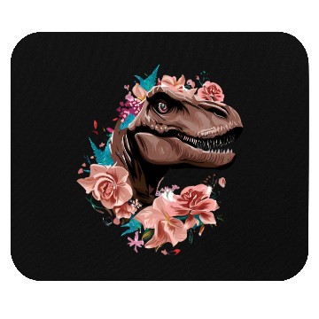 Discover Flowery dinosaur Mouse Pads