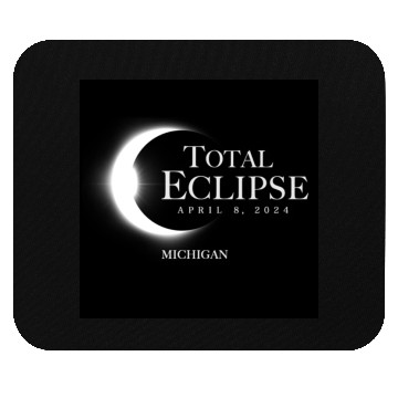 Discover Michigan 2024 Eclipse Souvenir April 8 Memento Mouse Pads