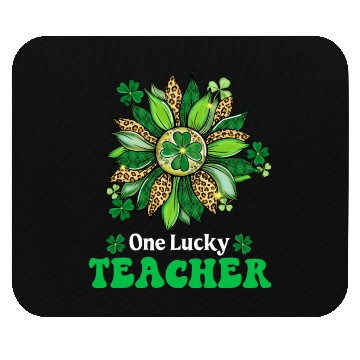 Discover One Lucky Teacher St Patrick s Day Sunflower Mouse Pads