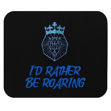 Discover Blue Geometric Lion Head Mouse Pads