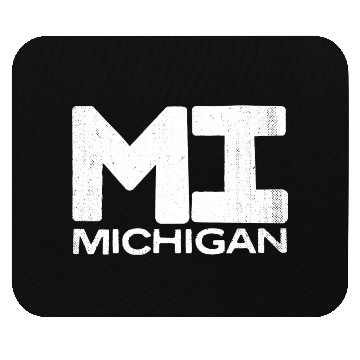Discover Mi Michigan State Vintage Typography Mouse Pads