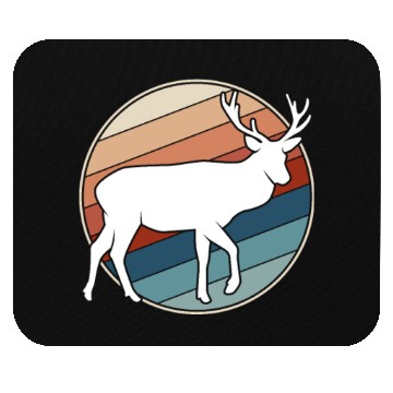 Discover Deer in Retro Style Mouse Pads