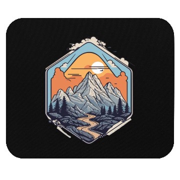 Discover hiking mountain Mouse Pads