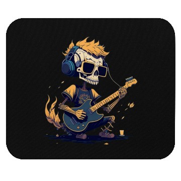 Discover Skeleton Playing The Guitar Character Funny Cool Mouse Pads