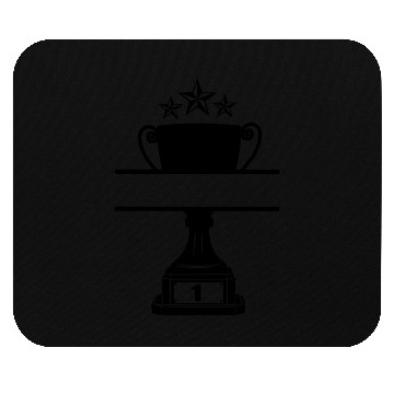 Discover Large cup three stars and number 1 plaque Mouse Pads