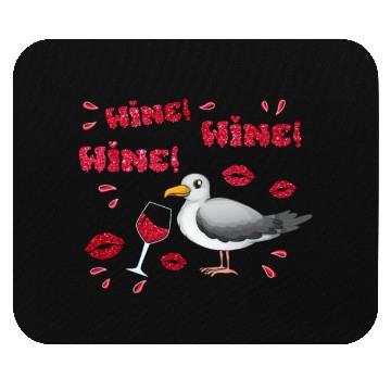 Discover Wine Seagull Bird Lover Shorebird Seagulls Mouse Pads