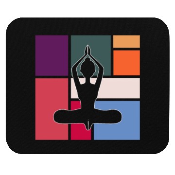 Discover Vintage Yoga – Retro Meditation Pose Mouse Pads