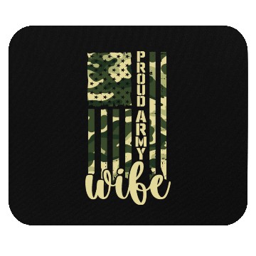 Discover Proud Army Wife American Soldier US Flag Military Mouse Pads