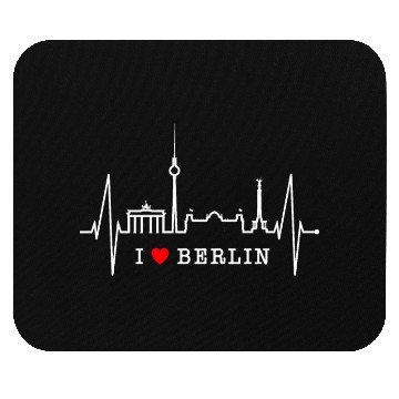 Discover Berlin Skyline Heartbeat Germany Fan I Love Berlin Mouse Pads
