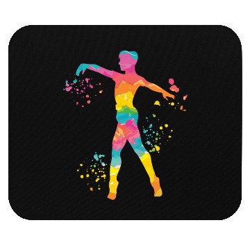 Discover Ballet Dancer Colorsplash Man Ballerino Mouse Pads