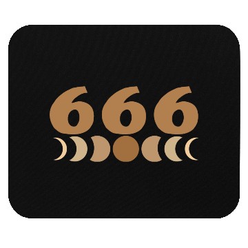 Discover Moon Cycle Brown Angel Numbers 666 Mouse Pads