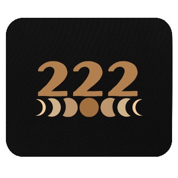 Discover Moon Cycle Brown Angel Numbers 222 Mouse Pads