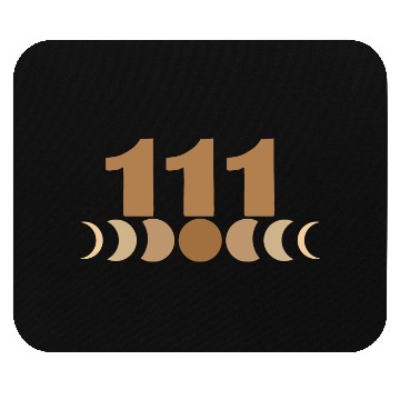 Discover Moon Cycle Brown Angel Numbers 111 Mouse Pads