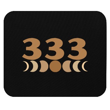 Discover Moon Cycle Brown Angel Numbers 333 Mouse Pads