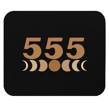 Discover Moon Cycle Brown Angel Numbers 555 Mouse Pads